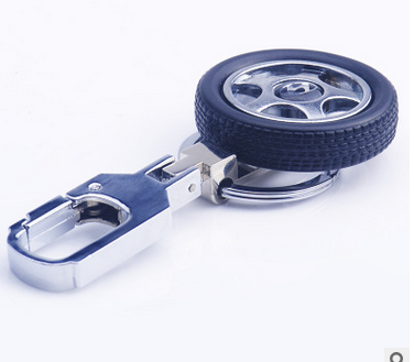 創(chuàng)意旋轉輪胎鑰匙扣 汽車車標鑰匙扣 4S店汽車商務禮品 定制車標