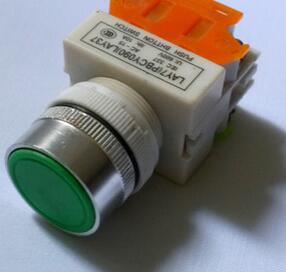 杭州三利平鈕自復(fù)位按鈕開(kāi)關(guān) PBC LAY37 LAY7-11BN 紅色綠色 Ф22