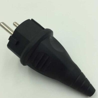 供應(yīng)法式新型防水耐寒橡膠兩腳插頭 防爆防摔法式橡膠工業(yè)插頭