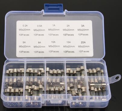 5x20mm玻璃保險(xiǎn)絲 0.2A~20A 保險(xiǎn)管 100個(gè)盒裝