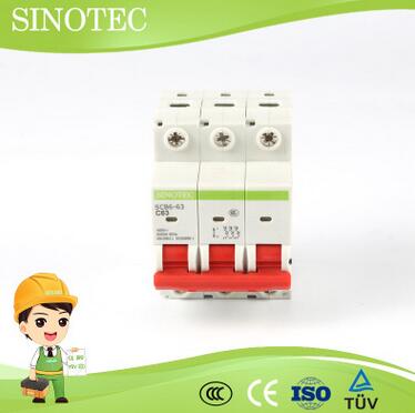 DZ47S-63小型空氣開關(guān) 微斷 3P C型 SCB6-63 過載保護(hù) 家用