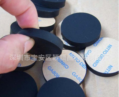 批發(fā)黑色耐磨橡膠腳墊 緩沖密封橡膠圈 防滑減震3M自粘橡膠墊片