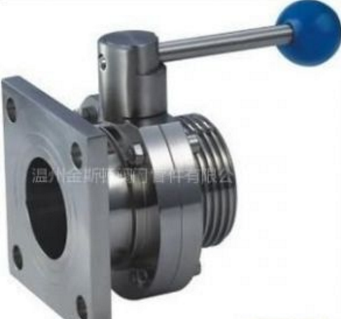 供應衛(wèi)生級不銹鋼一端法蘭一端螺紋蝶閥