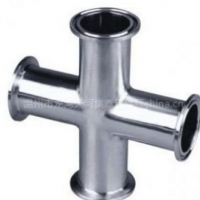 供應(yīng)不銹鋼衛(wèi)生管件，鏡面四通，快裝四通