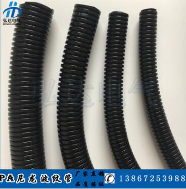 PA尼龍塑料波紋管黑色穿線尼龍軟管電線套管電線纜保護(hù)管