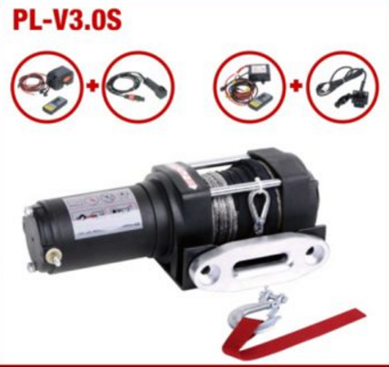 供應廠家供應直流12伏3000磅ATV/UTV合成繩電動絞盤