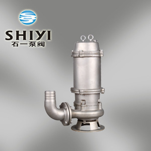 QWP不銹鋼潛水無(wú)堵塞排污泵304 380V三相電農(nóng)用耐腐蝕污水泵