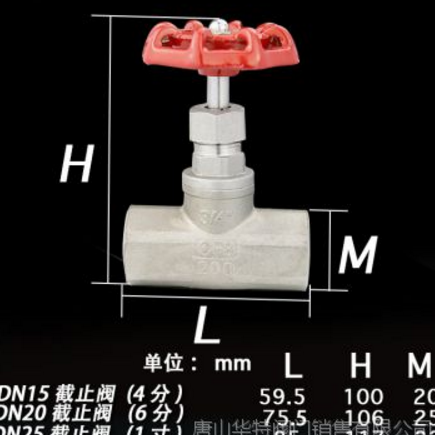不銹鋼絲扣截止閥J11W-16P