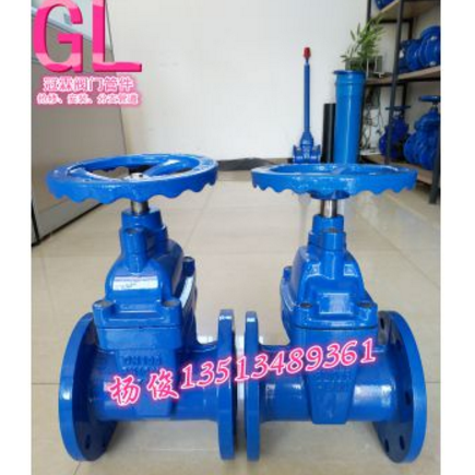 暗桿彈性座封閘閥/軟密封閥門法蘭自來水閘閥 河北冠霖閥門 軟密封閘閥