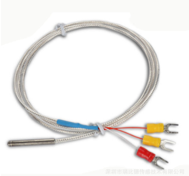 高溫型 不銹鋼探頭雙鐵氟龍線 醫(yī)療用溫度傳感器PT100