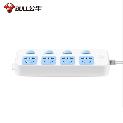 正品公牛插排轉換器 4位插座帶4獨立開關排插接線板BULL GN-315