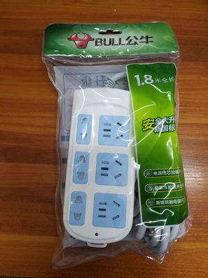 公牛排插 正品6插位插線板GN-102 1.8米無開關插座批發(fā)