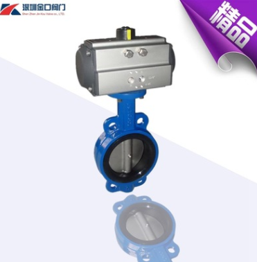 金口制造D671F-16Q雙作用氣動(dòng)蝶閥 四氟對(duì)夾氣動(dòng)蝶閥廠家