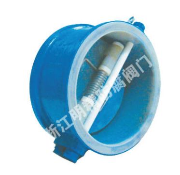 H76F46襯氟雙瓣止回閥 浙江明精防腐蝕襯里閥門