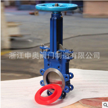 生產(chǎn)定做直銷(xiāo)優(yōu)質(zhì)環(huán)保PZ43XHFY系列手動(dòng)襯聚氨脂刀型閘閥