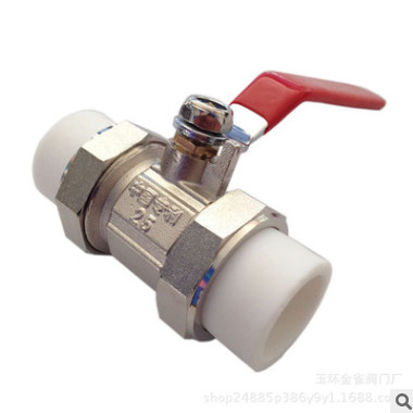 玉環(huán)金雀閥門廠專業(yè)生產(chǎn)黃銅PPR雙活接球閥20 25 32 規(guī)格齊全