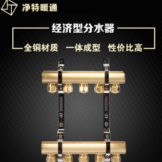 廠家直銷家庭供暖分水器黃銅一體成型分水器暖氣片地暖分水器