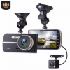 新款4寸IPS夜視行車記錄儀 高清1080P雙鏡頭帶倒車影像鋅合金屬