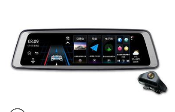 全屏流媒體1080P后視鏡行車記錄儀 安卓導(dǎo)航儀ADAS聲控倒車影像