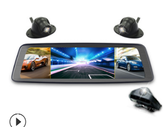 360度10英寸流媒體專車專用云鏡后視鏡行車記錄儀 倒車影像電子狗