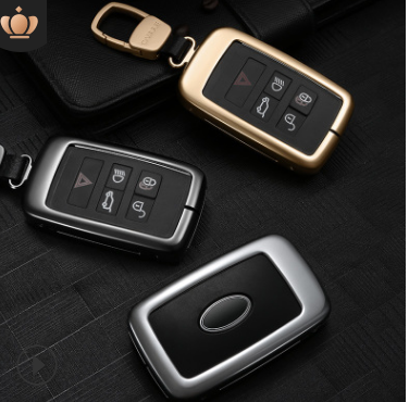 專用于18新路虎鑰匙包18新攬勝發(fā)現(xiàn)神行4金屬鋁合金鑰匙殼扣套包