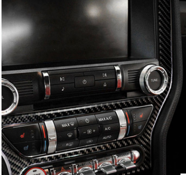 福特野馬mustang專用碳纖維車門內(nèi)飾CD導(dǎo)航面板汽車配件改裝飾貼