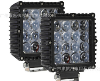廠家新款4D透鏡 方形80Wled工作燈 越野車頂燈 汽車前杠改裝車燈