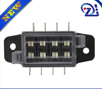 4位汽車空調(diào)中號插片保險絲盒4路車用電路插片盒透明外殼保險絲座