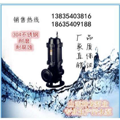 廠家直銷不銹鋼WQ耐腐蝕耐磨不堵塞小型排污水泵