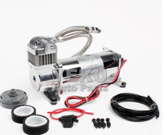 汽車改裝喇叭氣泵四管黑色喇叭不銹鋼空壓機(jī)/12V車載充氣泵 熱銷