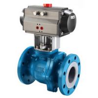 襯氟氣動球閥 法蘭襯氟氣動球閥上海