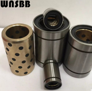 銅套LM16/20/25/30/35內(nèi)銅套外鋼套無油襯套銅合金型替代直線軸承