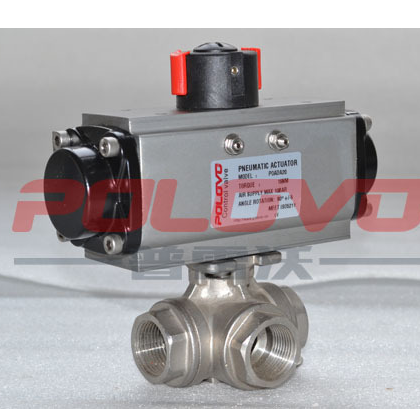 螺紋氣動三通球閥