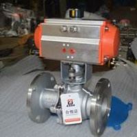 氣動球閥Q641F 法蘭氣動球閥