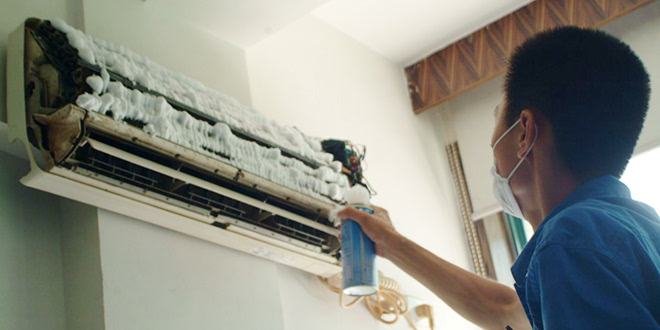 城陽區(qū)中央空調(diào)專業(yè)清洗哪家好|市北區(qū)營信達(dá)