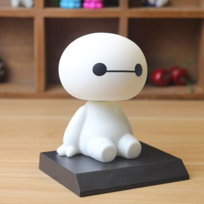 車載擺件車飾大白汽車飾品搖頭公仔玩具汽車用品汽車裝飾品手機架