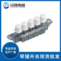 廣東廠家果汁機琴鍵開關(guān)四位YQ01-4L16R/Y04開關(guān)按鍵帽攪拌機