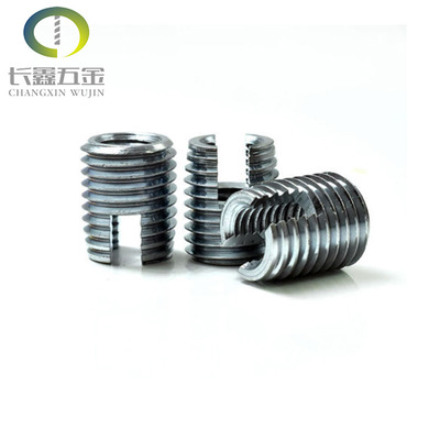 302型不銹鋼開槽型自攻螺套螺紋襯套整體螺套牙套內(nèi)外牙螺絲M2-20