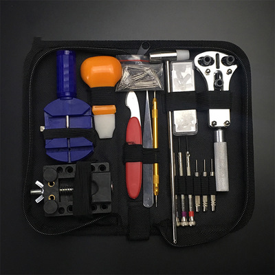 廠家直銷鐘表工具組合套裝 便攜大容量修表工具包 修表工具套裝