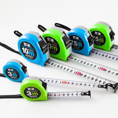 新款宏迪卷尺5米盒尺耐磨加寬加厚尺帶鋼卷尺正品廠家批發(fā)