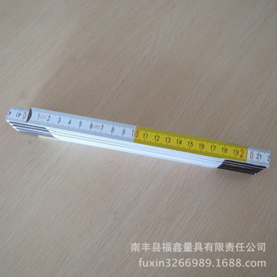 Wood folding ruler2米10折 歐洲櫸木 套色 測量工具 木折尺