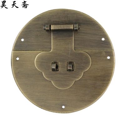 昊天齋仿古箱扣純銅搭扣明清古典鎖扣樟木箱子裝飾面葉復古撘拉手