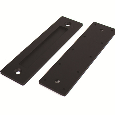 隱藏式平板拉手 黑色超薄啞光磨砂 隱藏式推拉門移門玻璃門拉手