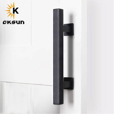 美式谷倉(cāng)移門拉手 黑色磨砂雙面室內(nèi)木門通用 推拉門玻璃門把手