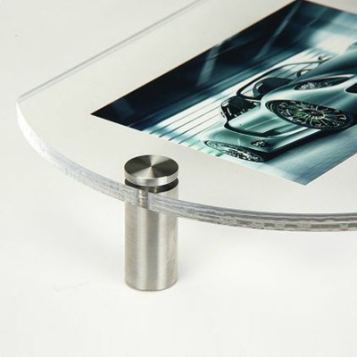 純正不銹鋼實(shí)心廣告裝飾釘 廣告牌亞克力支撐 螺釘圓柱【25mm】