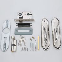 歐式室內(nèi)臥室房門鎖可調(diào)節(jié)鎖家用實木門把手通用型鎖具免改孔