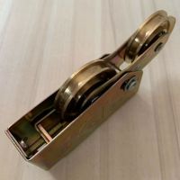 老式90滑輪 鋁合金門窗戶雙銅輪 推拉平移門窗戶靜音軸承滑輪配件