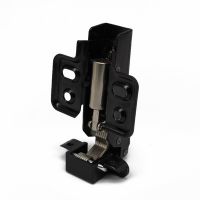 固定式鋁框鉸鏈門鉸櫥柜鉸鏈家具鋁框鉸鏈不可拆卸黑色鋁門窗配件