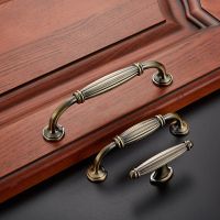 仿古拉手古銅歐式柜門抽屜鋅合金簡約衣櫥柜家具單孔青古拉手把手