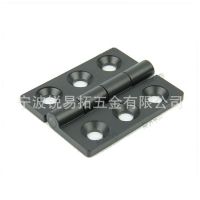 黑色噴塑 工業(yè)鋅合金鉸鏈6孔合頁(yè)電柜門開(kāi)關(guān)門對(duì)接鉸鏈